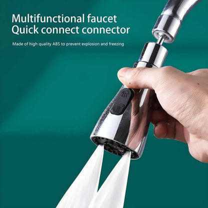 3-Mode Kitchen Sink Faucet – Adjustable Spray Head with Water Saving Control
