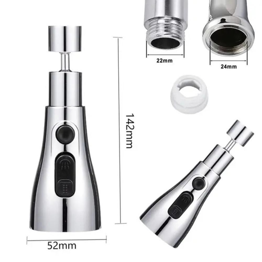 3-Mode Kitchen Sink Faucet – Adjustable Spray Head with Water Saving Control