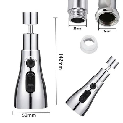 3-Mode Kitchen Sink Faucet – Adjustable Spray Head with Water Saving Control