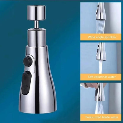 3-Mode Kitchen Sink Faucet – Adjustable Spray Head with Water Saving Control
