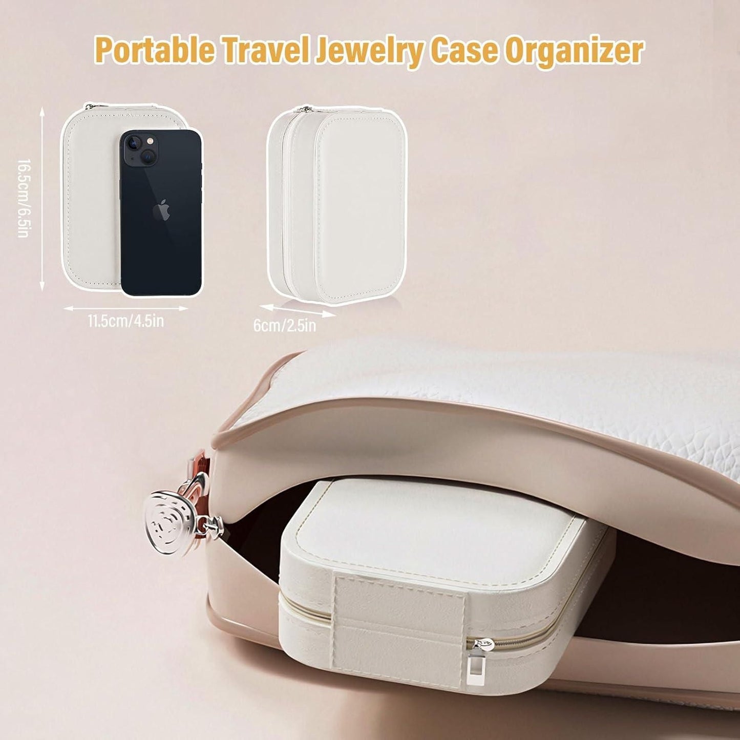 Velora Luxury LED White Jewelry Box – Refined Storage & Mirror